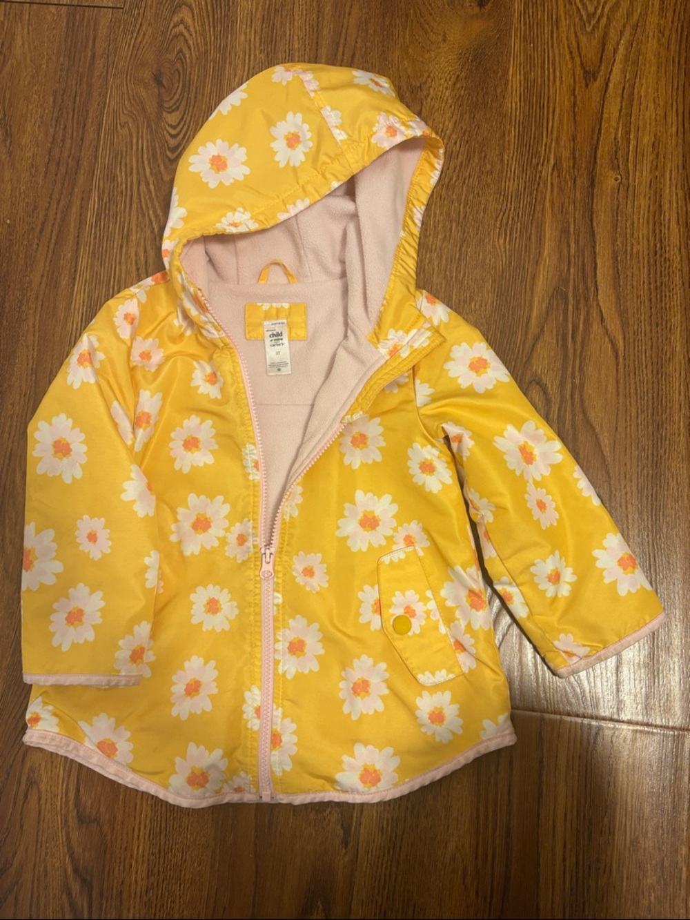 Carter's Yellow Daisy Hooded Raincoat